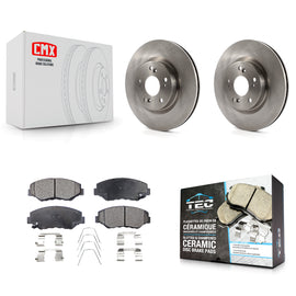 [Front] 2012-2016 Honda CR-V FWD Premium OE Brake Rotors & Ceramic Pads Kit For Max Braking