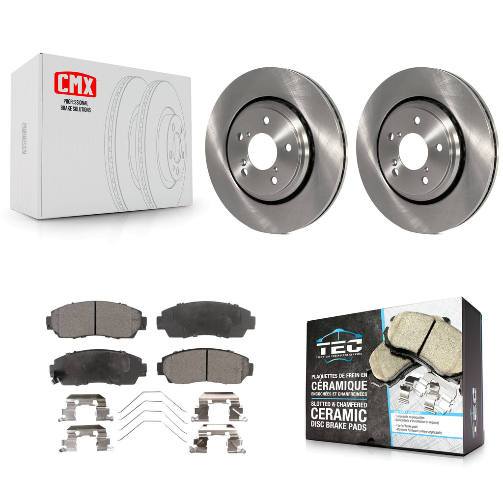 Front Disc Brake Rotors And Ceramic Pads Kit For Honda Odyssey Passport