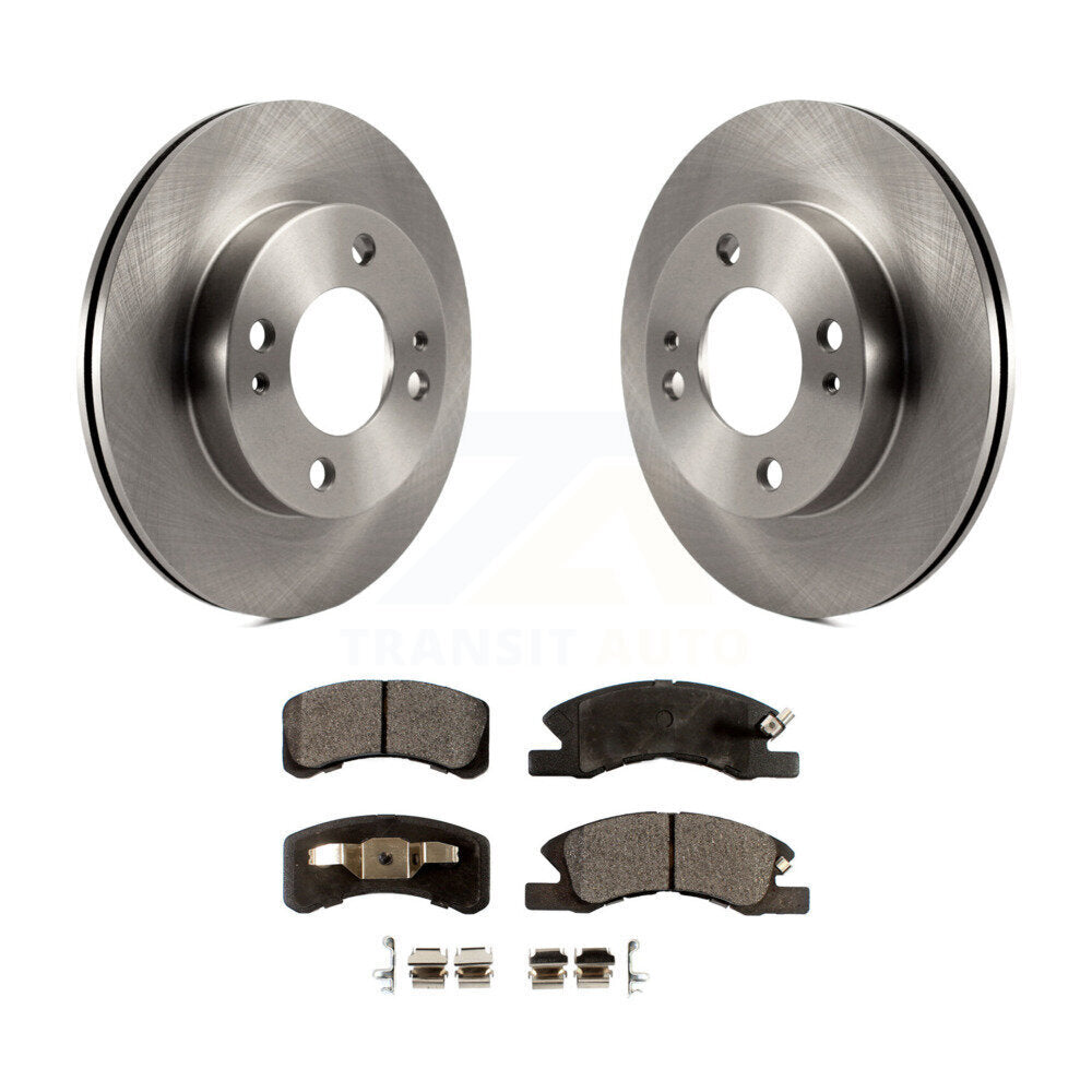 Front Disc Brake Rotors And Ceramic Pads Kit For 2014-2015 Mitsubishi Mirage