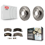 [Front] 2014-2015 Mitsubishi Mirage Premium OE Brake Rotors & Ceramic Pads Kit For Max Braking