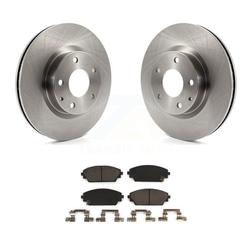 Front Disc Brake Rotors And Ceramic Pads Kit For Mazda 3 CX-3 Sport