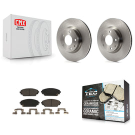Front Disc Brake Rotors And Ceramic Pads Kit For Mazda 3 CX-3 Sport