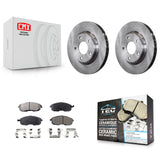 Front Disc Brake Rotors And Ceramic Pads Kit For Nissan Sentra