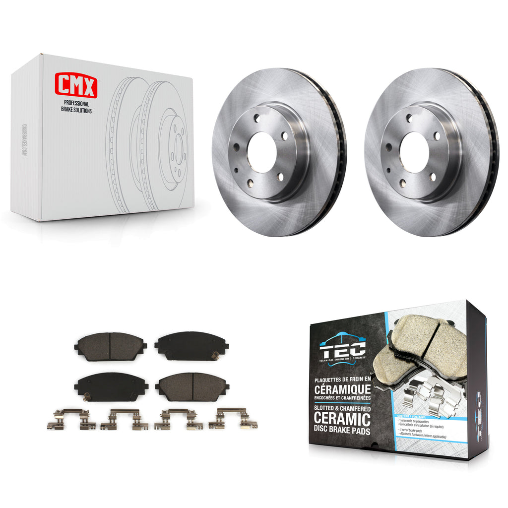 [Front] 2016-2021 Mazda CX-3 FWD Premium OE Brake Rotors & Ceramic Pads Kit For Max Braking