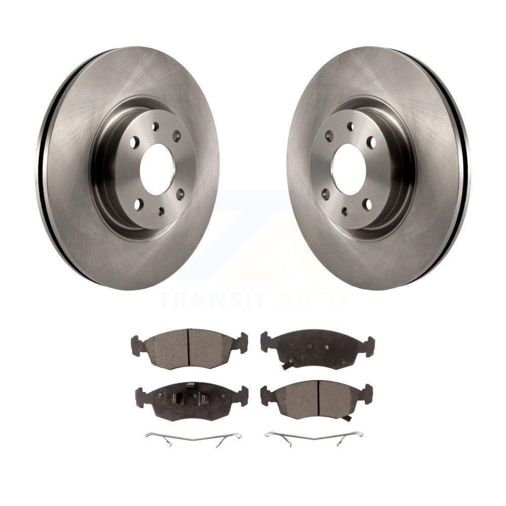 Front Disc Brake Rotors And Ceramic Pads Kit For Fiat 500