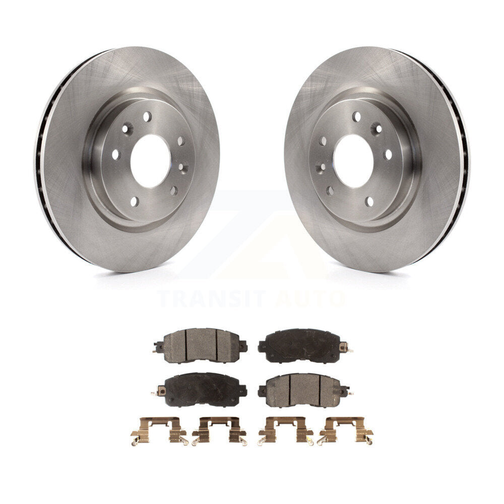 Front Disc Brake Rotors And Ceramic Pads Kit For Nissan LEAF