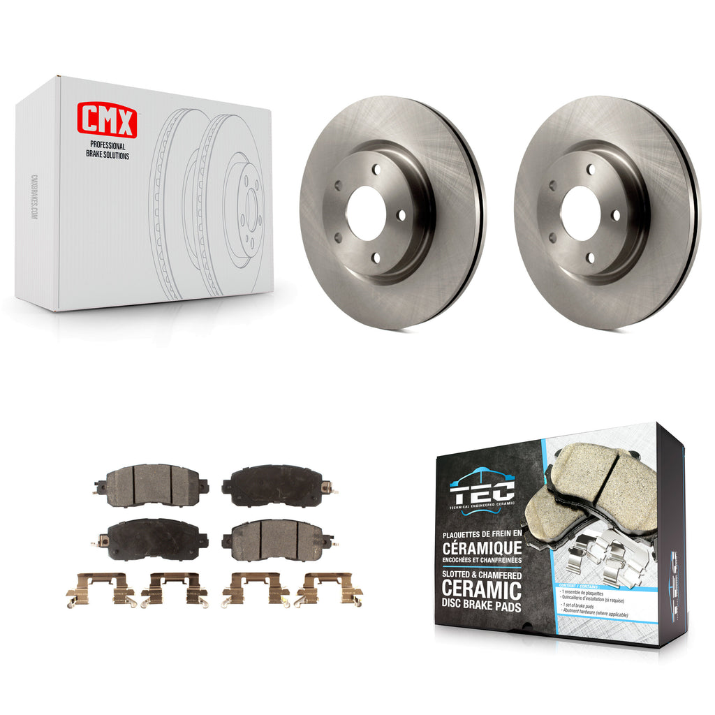 Front Disc Brake Rotors And Ceramic Pads Kit For Nissan Altima