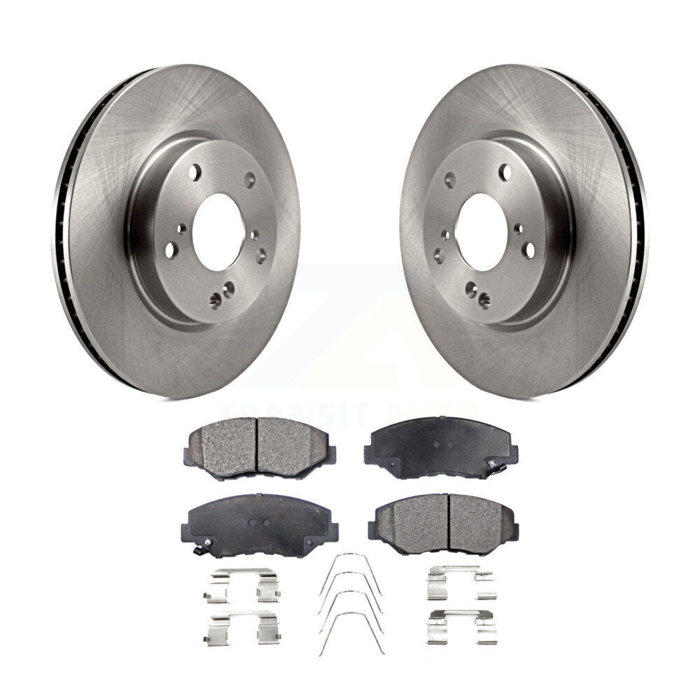 Front Disc Brake Rotors And Ceramic Pads Kit For Honda Civic