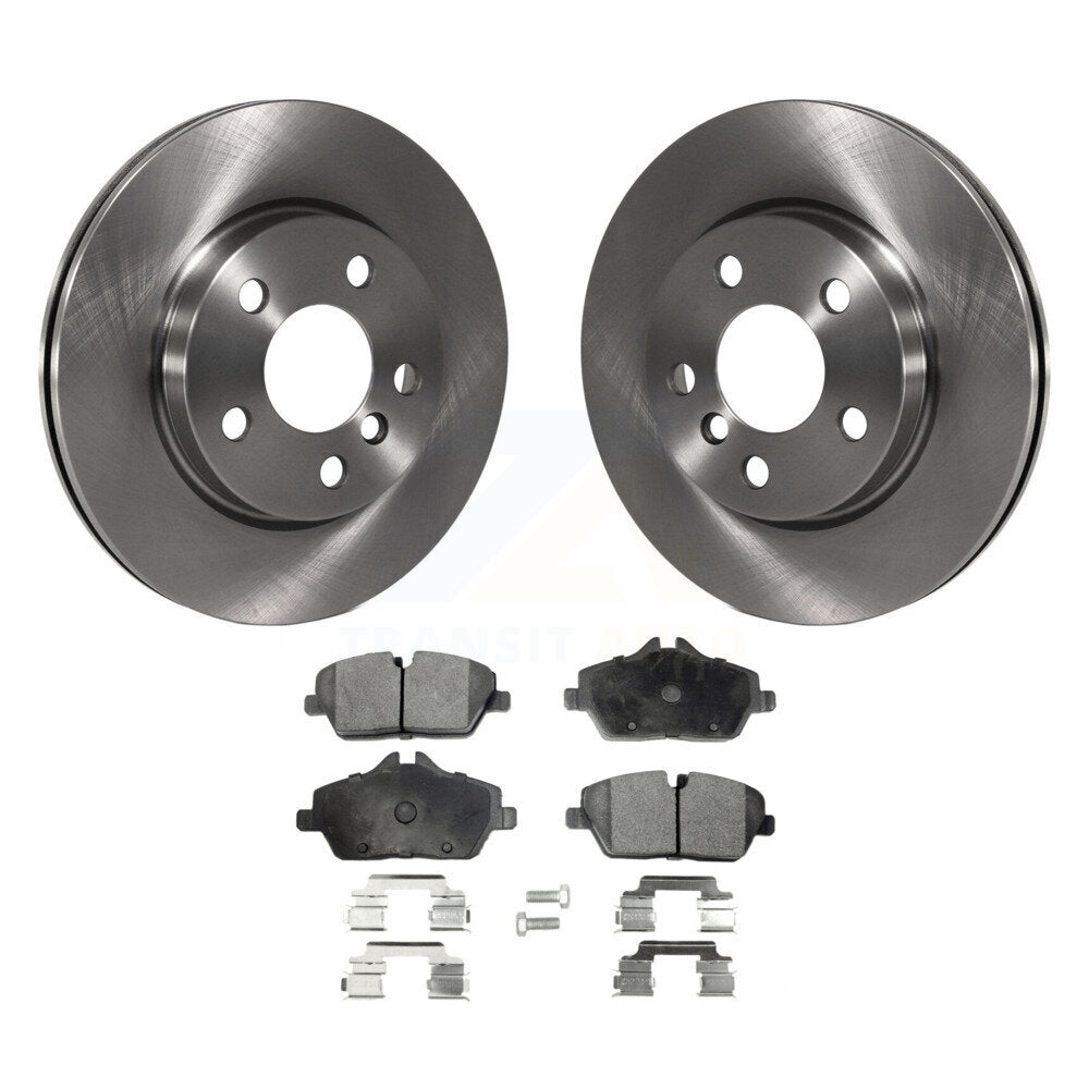 Front Disc Brake Rotors And Ceramic Pads Kit For Mini Cooper