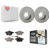 [Front] 1996-1998 Volkswagen Jetta 2.8L Premium OE Brake Rotors & Ceramic Pads Kit For Max Braking