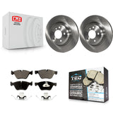 Front Disc Brake Rotors And Ceramic Pads Kit For BMW 528i xDrive