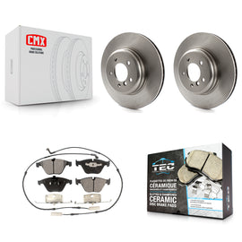 Front Disc Brake Rotors And Ceramic Pads Kit For BMW 650i 535i 550i 645Ci 545i