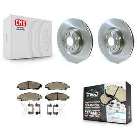 Front Disc Brake Rotors And Ceramic Pads Kit For Cadillac XT5 Buick Enclave XT6