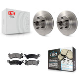 Front Disc Brake Rotors Hub And Ceramic Pads Kit For Chevrolet Astro GMC Safari