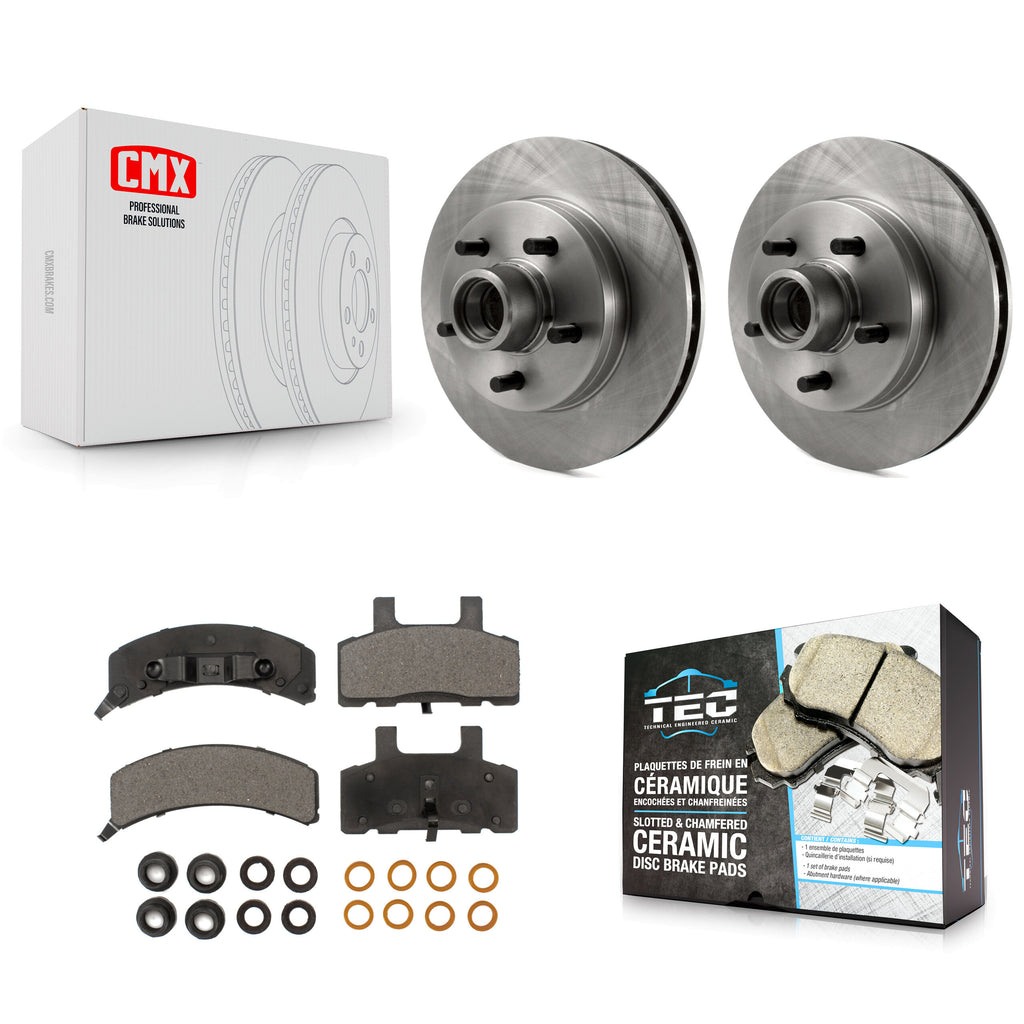 Front Brake Rotor & Ceramic Pad Kit For Chevrolet C1500 GMC Tahoe Suburban Yukon