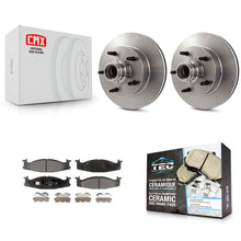 Load image into Gallery viewer, Front Disc Brake Rotors Hub And Ceramic Pads Kit For Ford F-150 E-150 Econoline