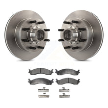 Load image into Gallery viewer, Front Brake Rotor Hub Ceramic Pad Kit For Ford F-350 F-250 E-250 Econoline E-350