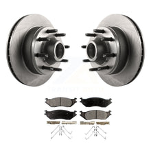 Charger l&#39;image dans la galerie, Front Disc Brake Rotors Hub Assembly And Ceramic Pads Kit For 2007 Ford E-150