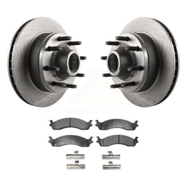 Front Brake Rotor & Ceramic Pad Kit For Ford E-350 Super Duty E-250 Econoline HD
