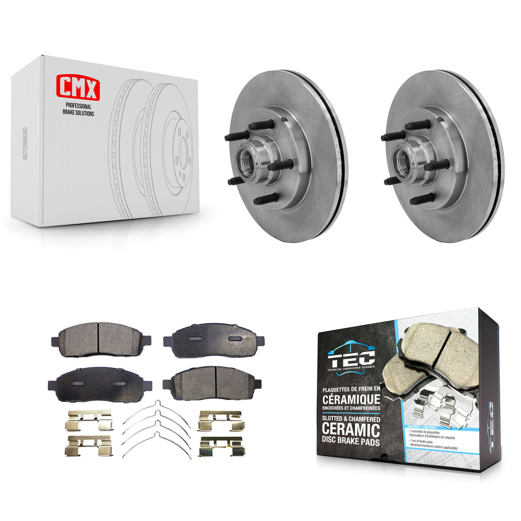 [Front] 2004 Ford F-150 RWD With 5 Lug Wheels Premium OE Brake Rotors & Ceramic Pads Kit For Max Braking