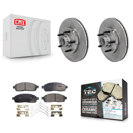[Front] 2004 Ford F-150 RWD With 5 Lug Wheels Premium OE Brake Rotors & Ceramic Pads Kit For Max Braking