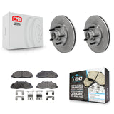 [Front] 2002-2003 Lincoln Blackwood Premium OE Brake Rotors & Ceramic Pads Kit For Max Braking