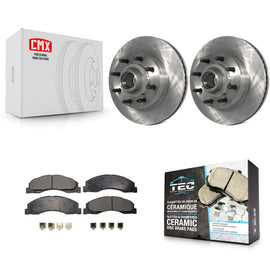 Front Brake Rotors & Ceramic Pad Kit For Ford E-350 Super Duty E-250 E-150 E-450