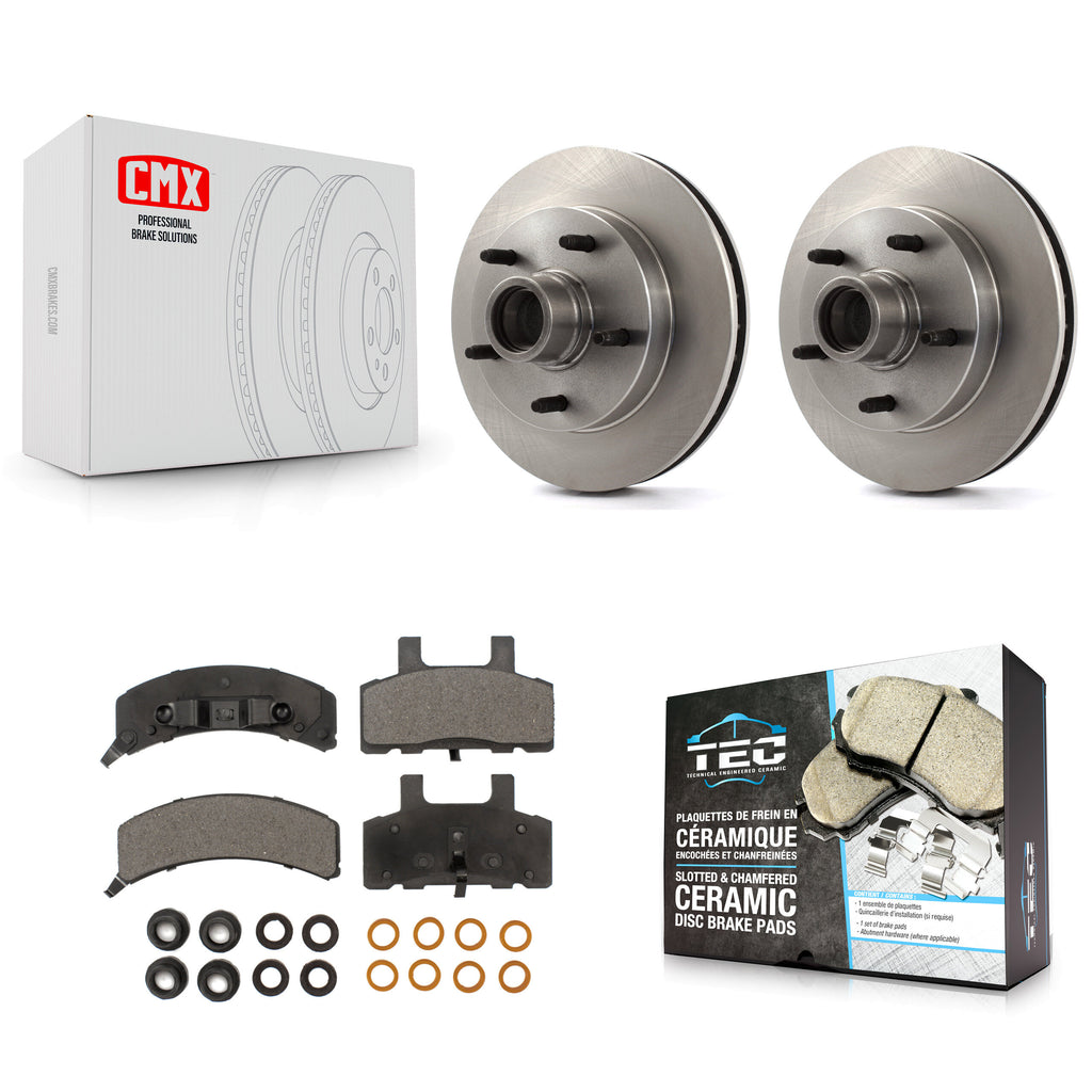 [Front] 1994-1999 Dodge Ram 1500 RWD Premium OE Brake Rotors & Ceramic Pads Kit For Max Braking