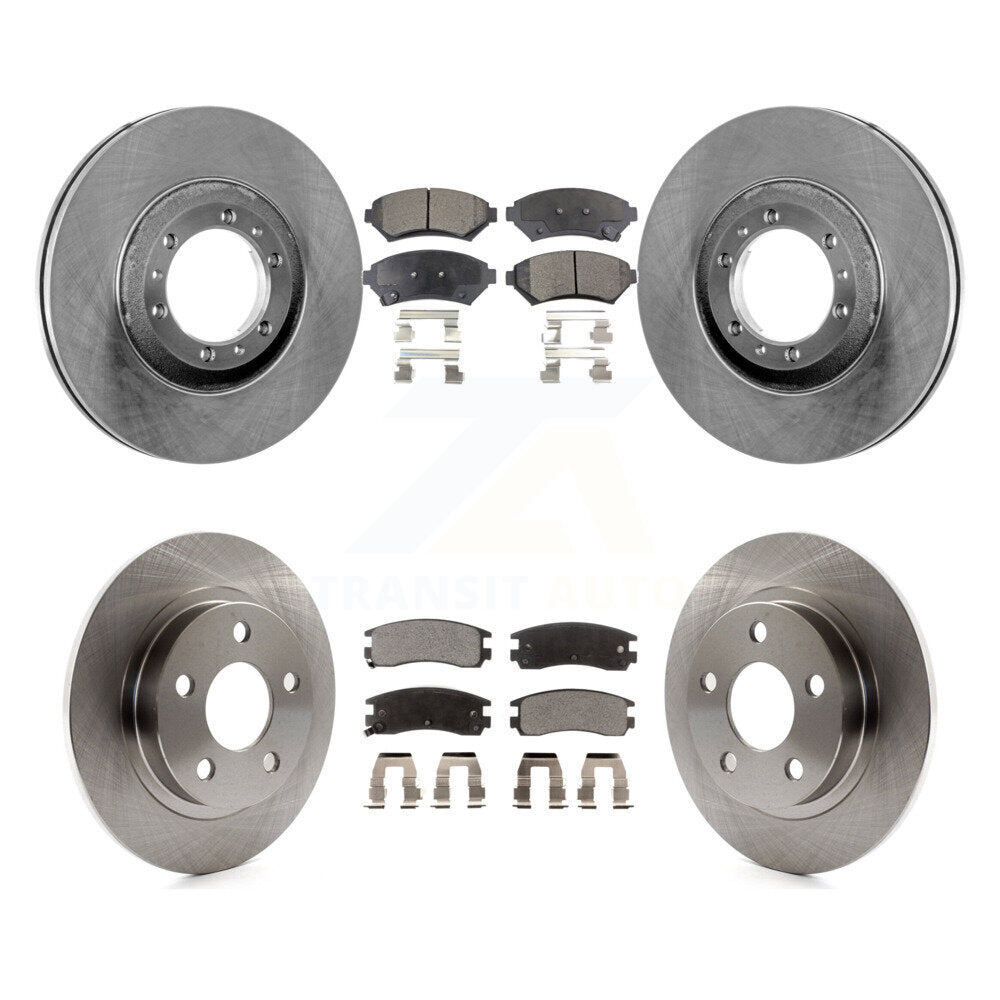 Front Rear Disc Brake Rotor Ceramic Pad Kit For Buick LeSabre Pontiac Bonneville
