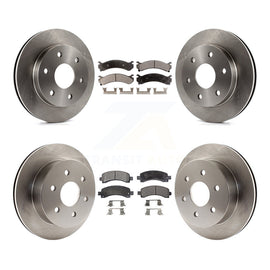 Front Rear Brake Rotor Ceramic Pad Kit For 2006 GMC Savana 2500 With 7300 Lb GVW