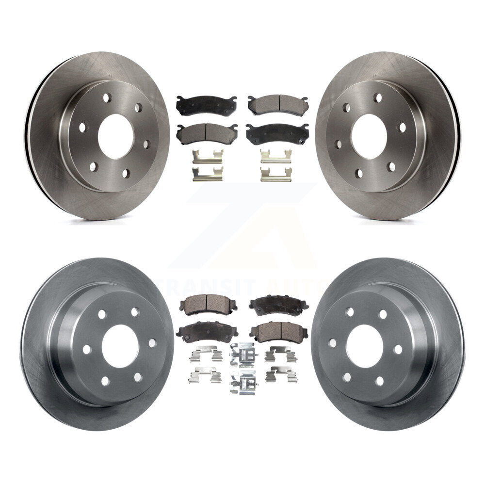 Front Rear Brake Rotor & Ceramic Pad Kit For Chevrolet Silverado 1500 GMC Sierra