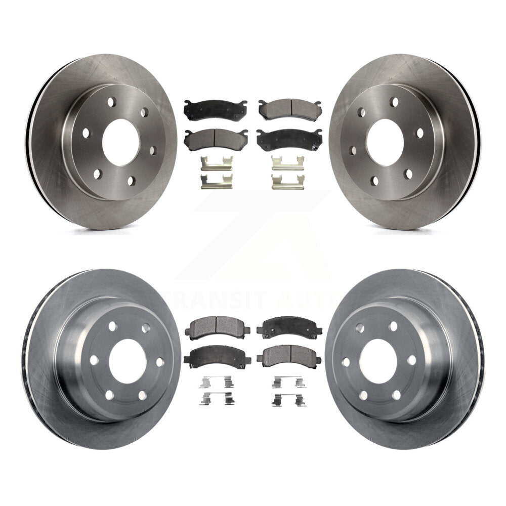 Front Rear Brake Rotors Ceramic Pad Kit For Chevrolet Tahoe GMC Suburban 1500 XL