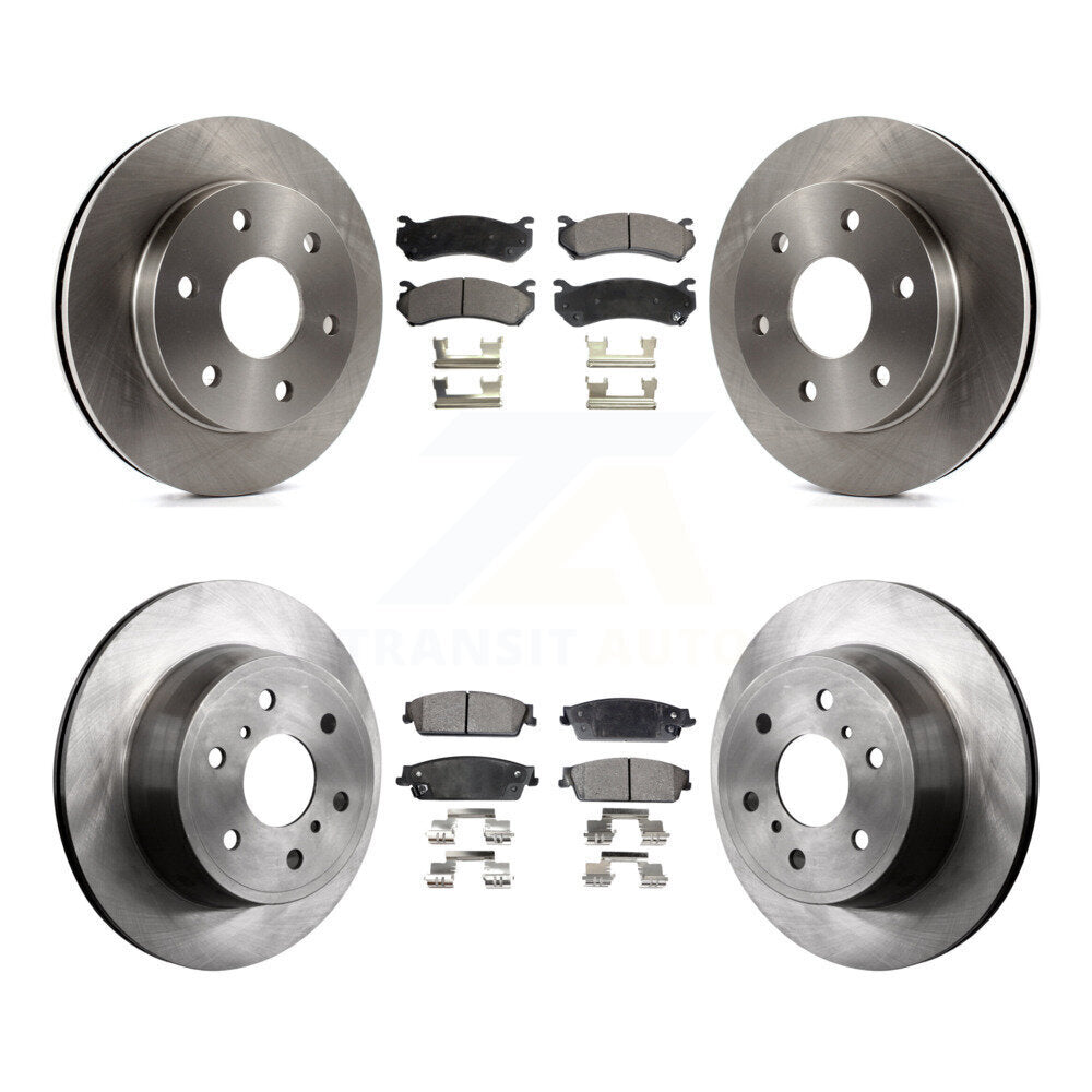 Front Rear Disc Brake Rotors And Ceramic Pads Kit For Chevrolet Silverado 1500