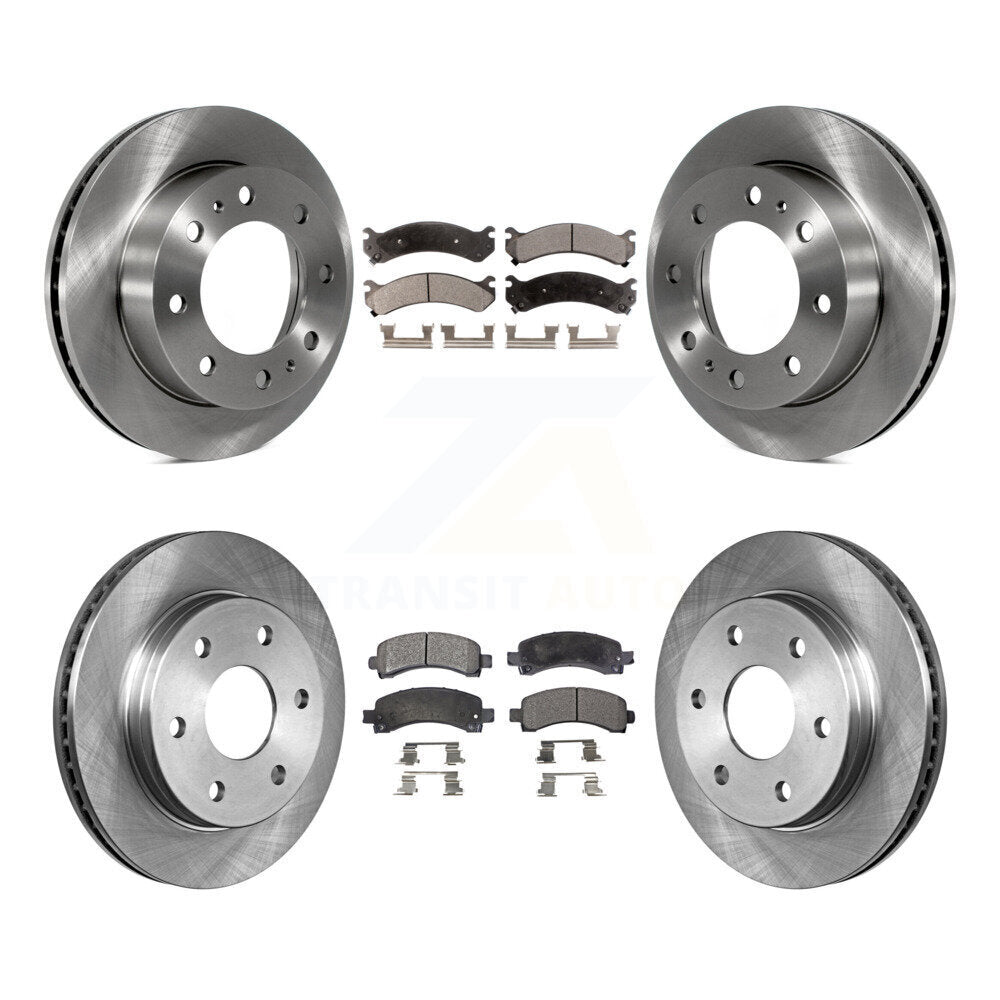 Front Rear Brake Rotor And Ceramic Pad Kit For Chevrolet Express 2500 GMC Savana