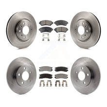 Charger l'image dans la galerie, Front Rear Brake Rotor And Ceramic Pad Kit For Cadillac Seville With Solid