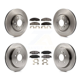 Front Rear Brake Rotors & Ceramic Pad Kit For Cadillac CTS With Sport Suspension