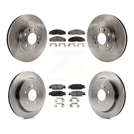 Front Rear Brake Rotor Ceramic Pad Kit For Cadillac CTS With Standard Suspension