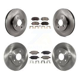 Front Rear Disc Brake Rotors And Ceramic Pads Kit For Pontiac G5 Pursuit