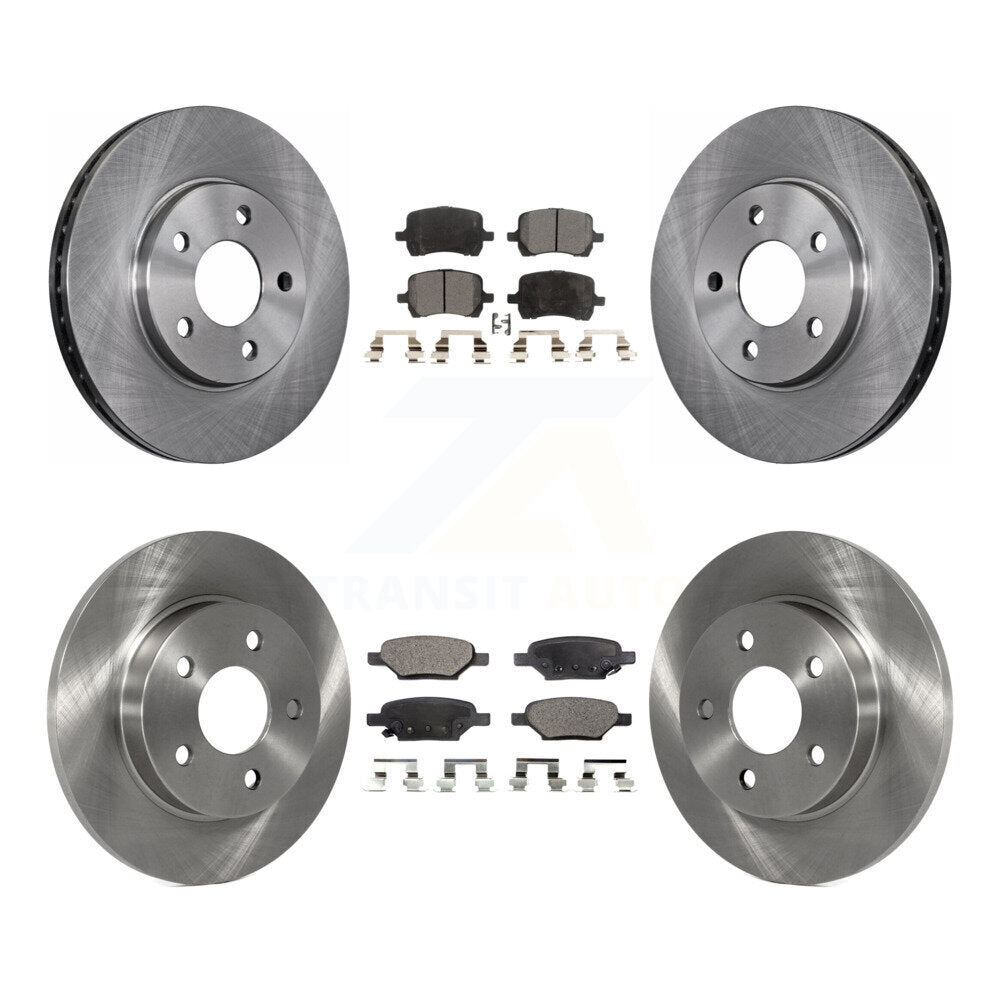 Front Rear Disc Brake Rotors And Ceramic Pad Kit For Chevrolet Malibu Pontiac G6