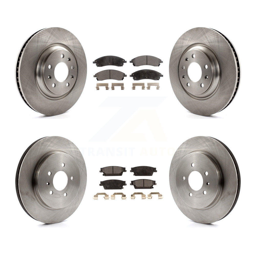 Front Rear Disc Brake Rotors And Ceramic Pad Kit For 2006-2007 Cadillac CTS Base