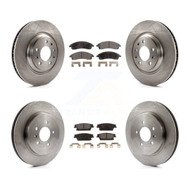 Front Rear Disc Brake Rotors And Ceramic Pad Kit For 2006-2007 Cadillac CTS Base