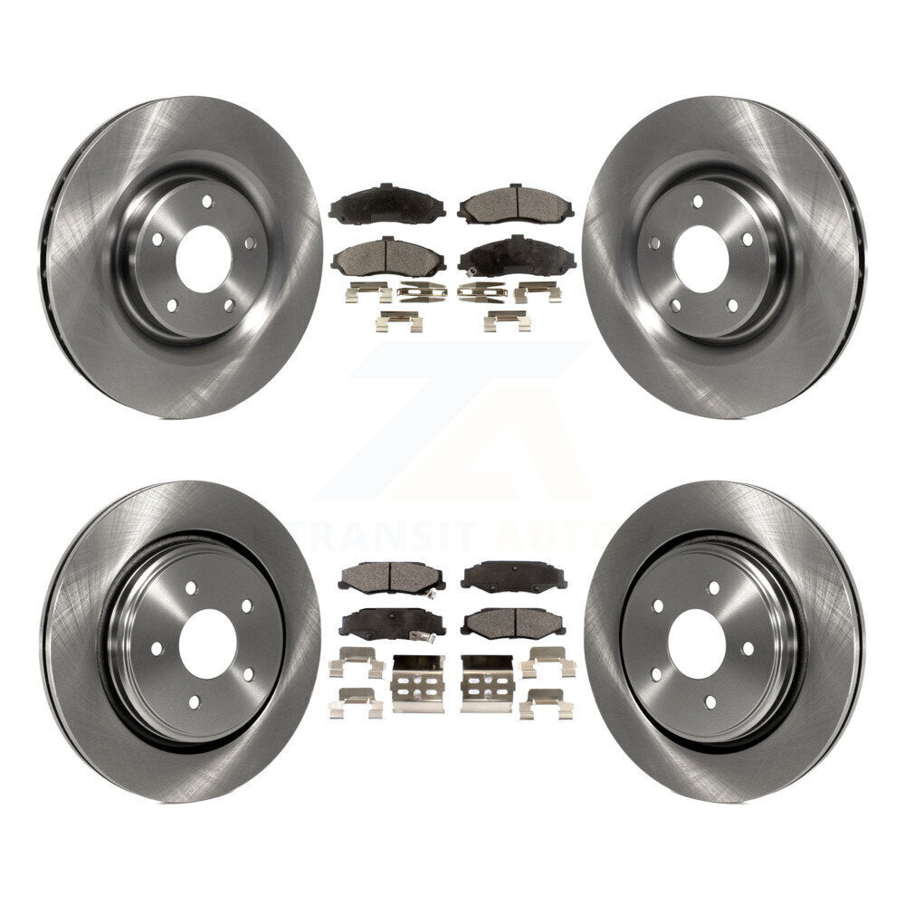 Front Rear Disc Brake Rotors Ceramic Pad Kit For Chevrolet Corvette Cadillac XLR