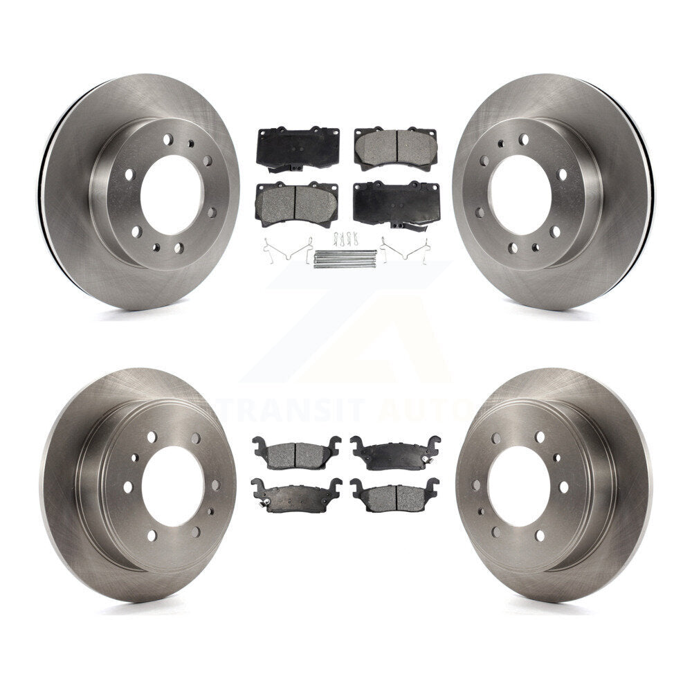 Front Rear Disc Brake Rotors And Ceramic Pads Kit For Hummer H3 H3T