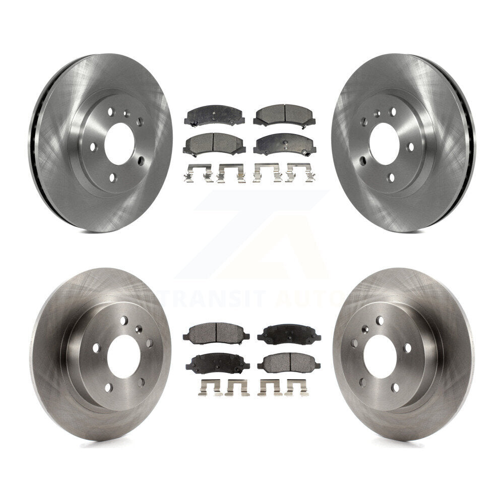 Front Rear Disc Brake Rotors And Ceramic Pads Kit For Buick Lucerne