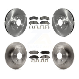 Front Rear Disc Brake Rotors And Ceramic Pads Kit For Buick Lucerne