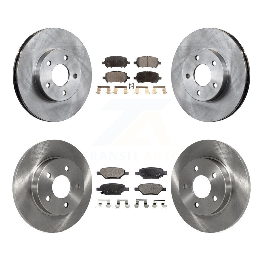 Front Rear Disc Brake Rotors And Ceramic Pads Kit For Pontiac G5