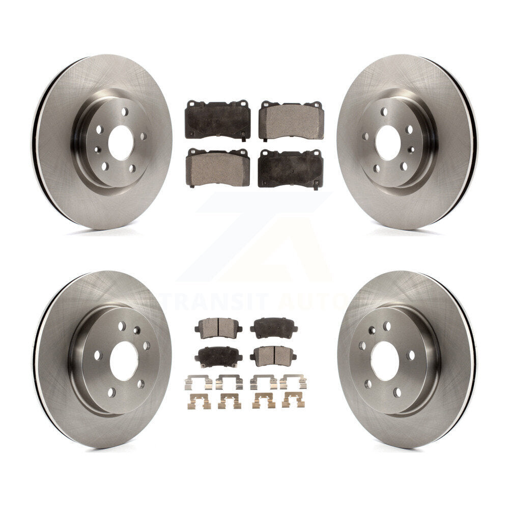 Front Rear Disc Brake Rotors And Ceramic Pads Kit For Cadillac XTS