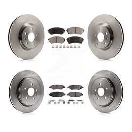 Front Rear Brake Rotor & Ceramic Pad Kit For Cadillac CTS With Heavy Duty Brakes