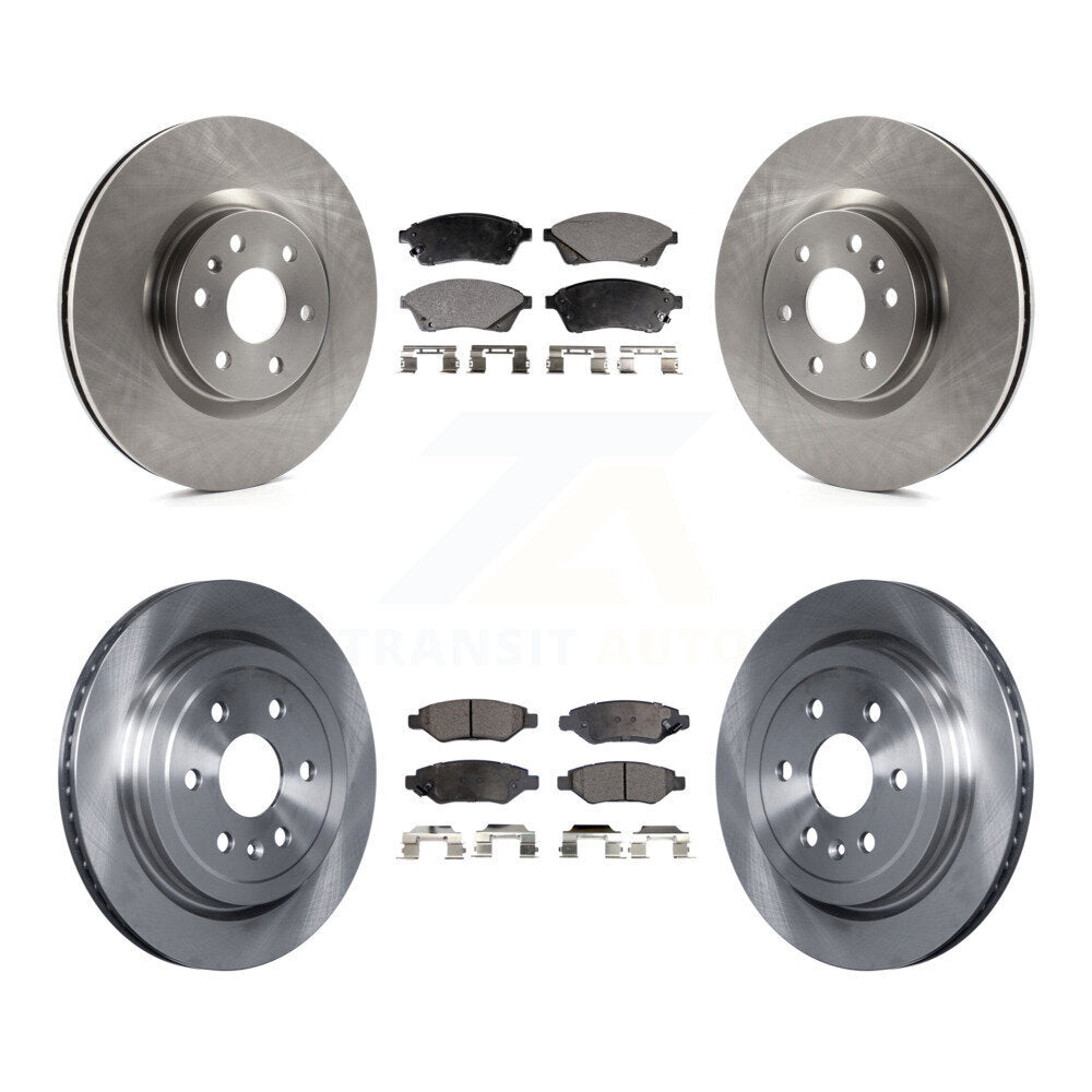 Front Rear Disc Brake Rotors And Ceramic Pads Kit For Cadillac SRX Saab 9-4X