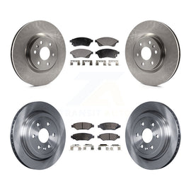Front Rear Disc Brake Rotors And Ceramic Pads Kit For Cadillac SRX Saab 9-4X